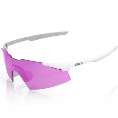 100% A2 Aspire Sunglasses Matte White HiPER Pink Lavender
