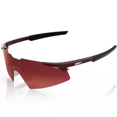 100% A2 Run Sunglasses Soft Tact Chocolate Brown/Red Gradient