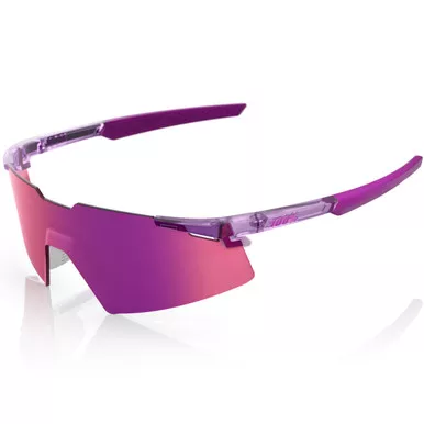 100% A2 Tokyo Run Sunglasses Translucent Mauve Purple Mirror