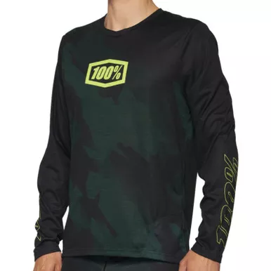 100% Airmatic LS MTB Jersey Black Camo