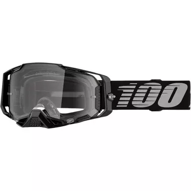 100% Armega Goggles Black Clear