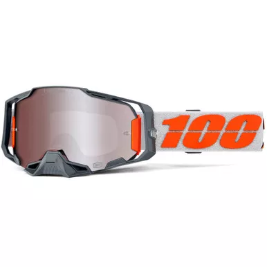 100% Armega Goggles Silver Hiper Mirror Silver