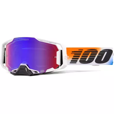 100% Armega HiPer Goggles United Mirror Red/Blue