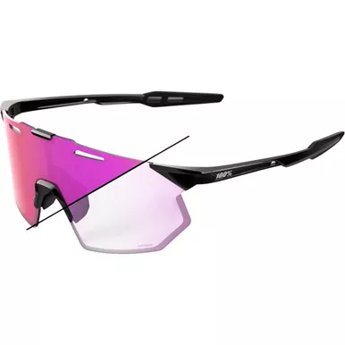 100% Hypercraft SQ Sunglasses Gloss Black Purple Mirror Photochromic