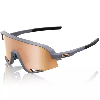100% Slendale Sunglasses Soft Tact Grey HiPER Copper Mirror