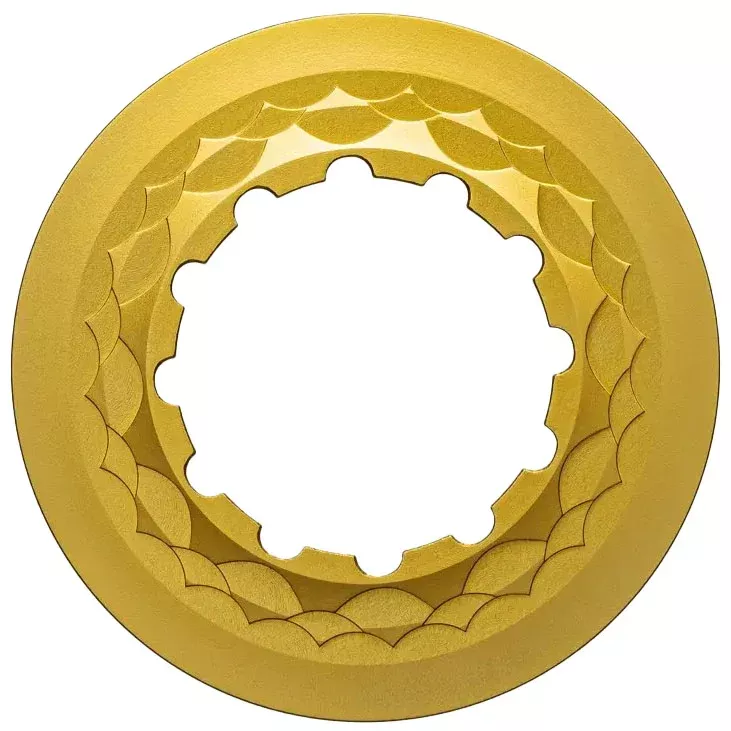 absoluteBLACK Center Lock Rotor Lockring Gold