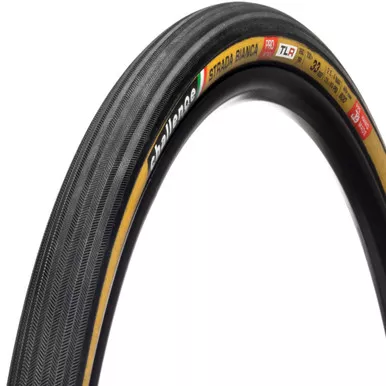 Challenge Strada Bianca Pro HTLR Open Tubular Folding Clincher Tyre Black/Tan 700 x 40mm
