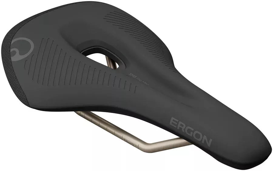 Ergon SMS Pro Saddle - TiNox SL, Black, Men's, Medium/Large