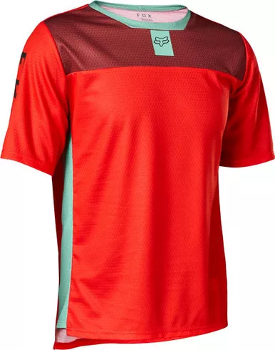 Fox Defend Youth SS Jersey Flo Red 2022