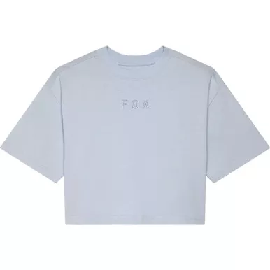 Fox Womens Wordmark OS Crop Tee Pale Blue