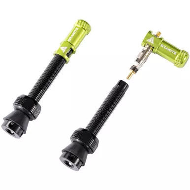 Granite Design Juicy Valve Cap Pair W/Tubeless Valve 60mm Green