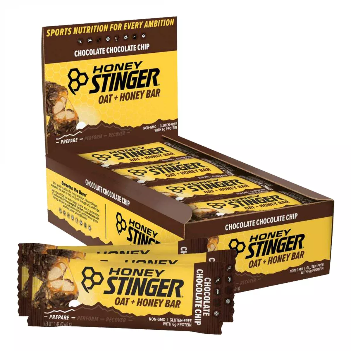Honey Stinger Oat + Honey Bar, Oat & Honey Chocolate Chip