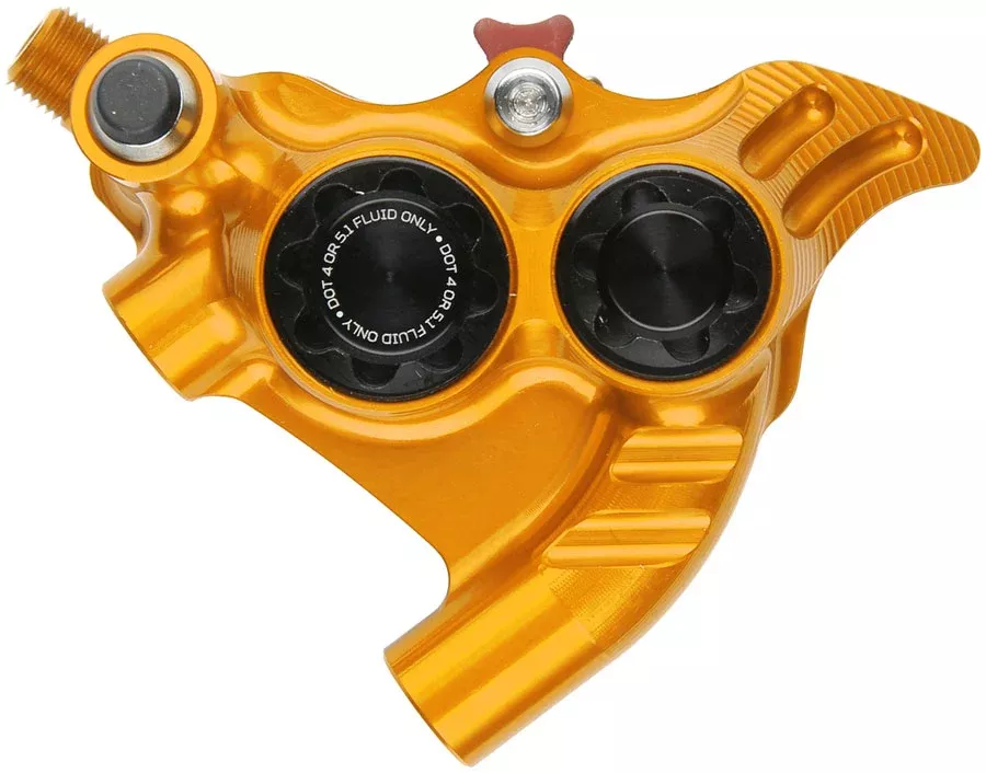 Hope RX4+ SL Disc Brake Caliper - Rear Flat Mount Direct +20mm DOT Type Orange