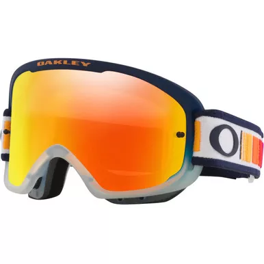 Oakley O Frame 2.0 PRO MTB Goggles Troy Lee Designs Orange Blocks W/Fire Iridium Lens