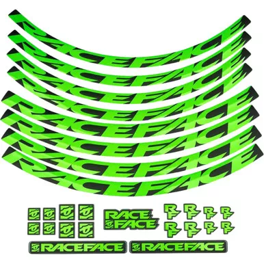 Race Face Green SM Wheel Decal