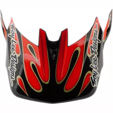 Troy Lee Designs D4 Visor Overspray White / Red