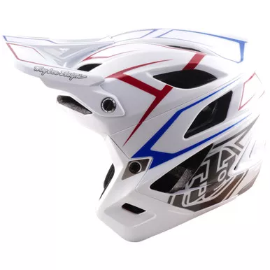 Troy Lee Designs Stage Stunt AS Helmet Pinstripe White
